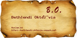 Bethlendi Oktávia névjegykártya